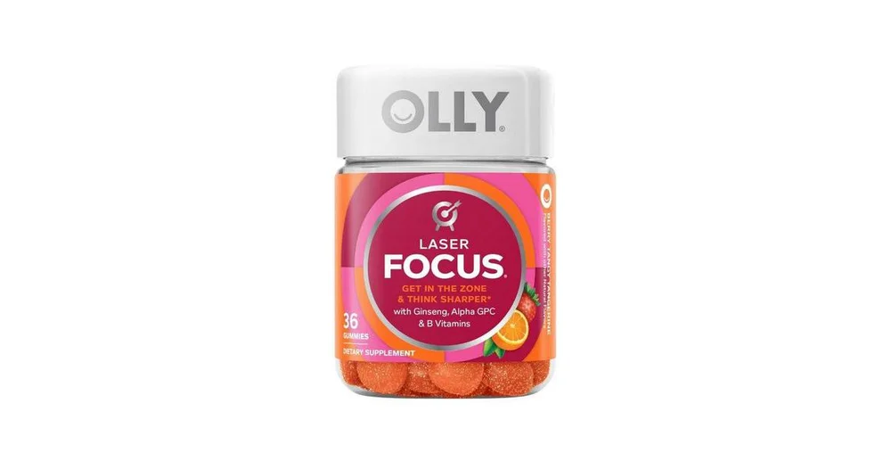 Laser Focus Gummies, Berry Tangy Tangerine, 36 Count