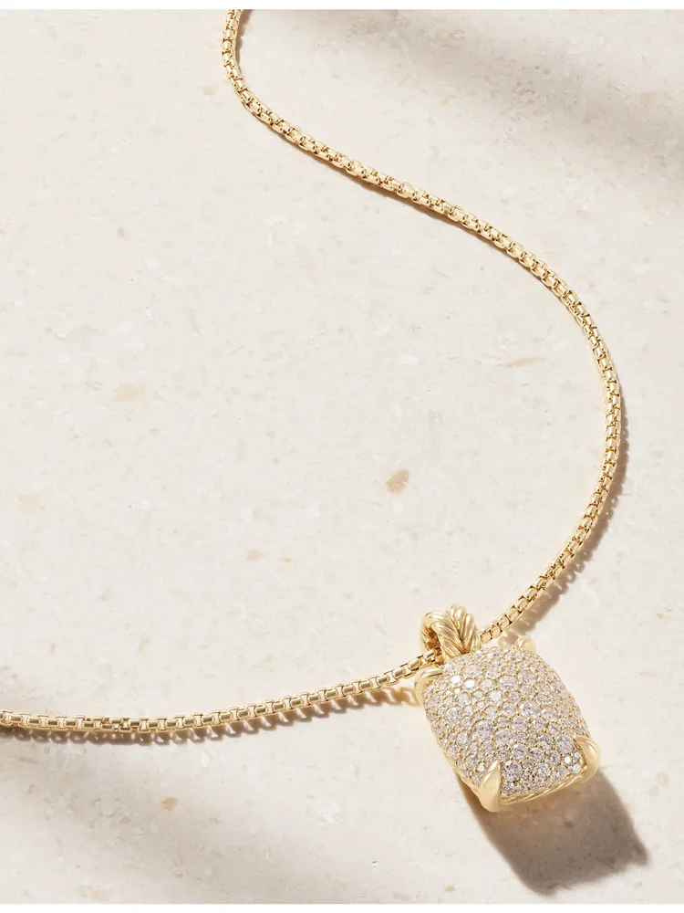 Chatelaine® 18-karat gold diamond necklace