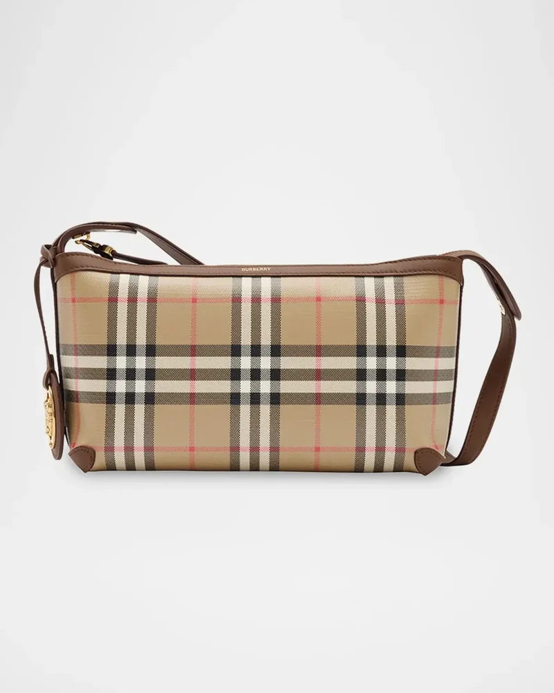 Mini Check Canvas Shoulder Bag