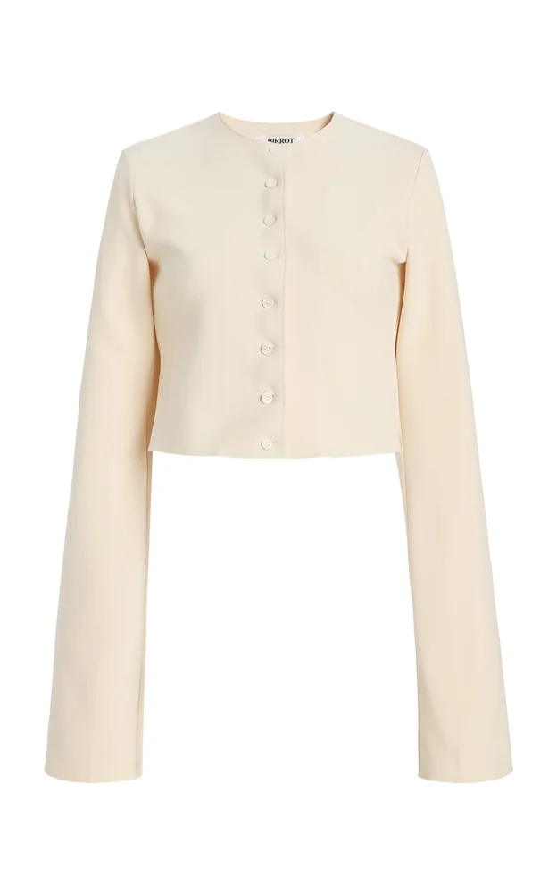 Exclusive Lay2 Cropped Crepe Top