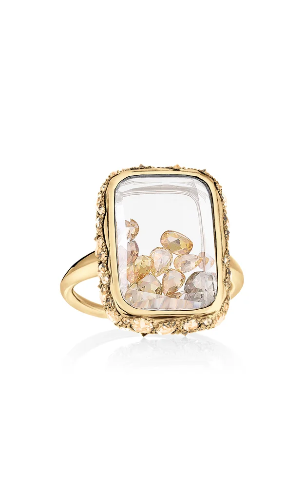 Antique 18K Yellow Gold Diamond Ring