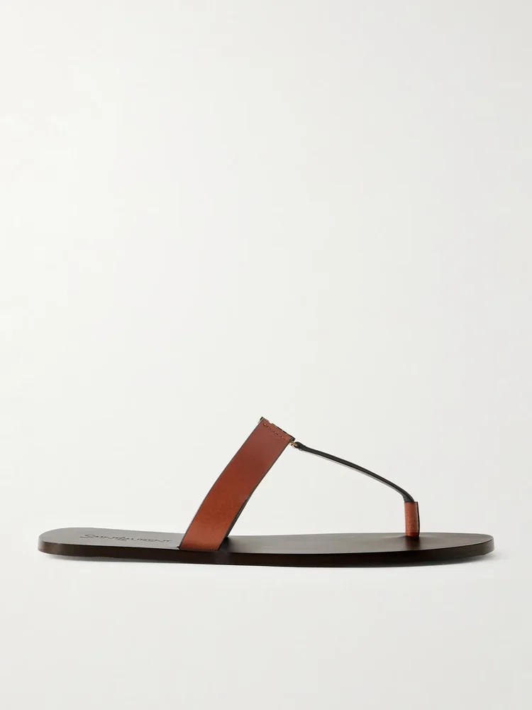 cassandra embellished leather thong sandals
