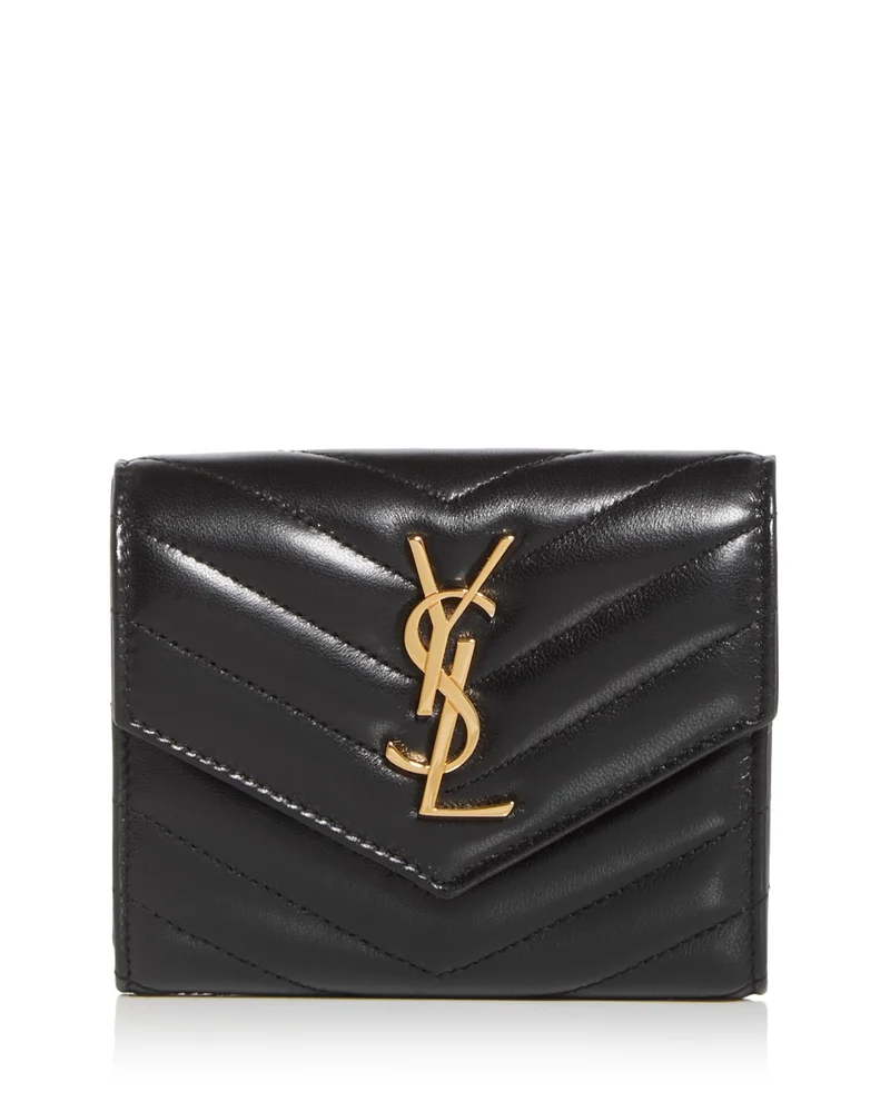 Cassandre Compact Tri Fold Wallet in Lambskin