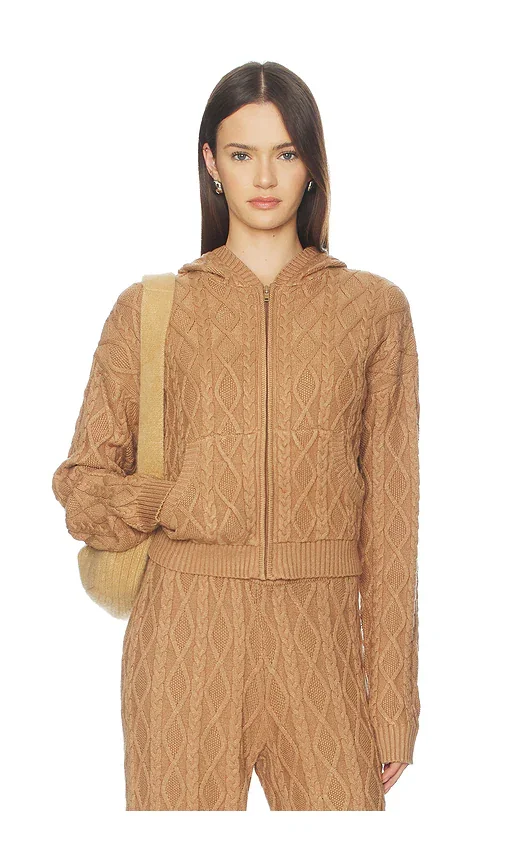 Sweater Knit Shrunken Zip Up Hoodie SKIMS