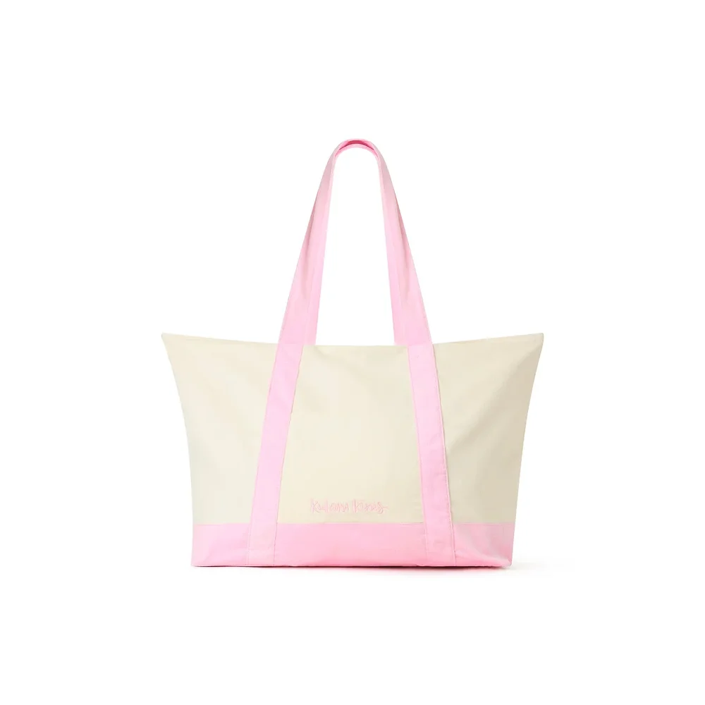 Open-Weave Straw Tote Bag