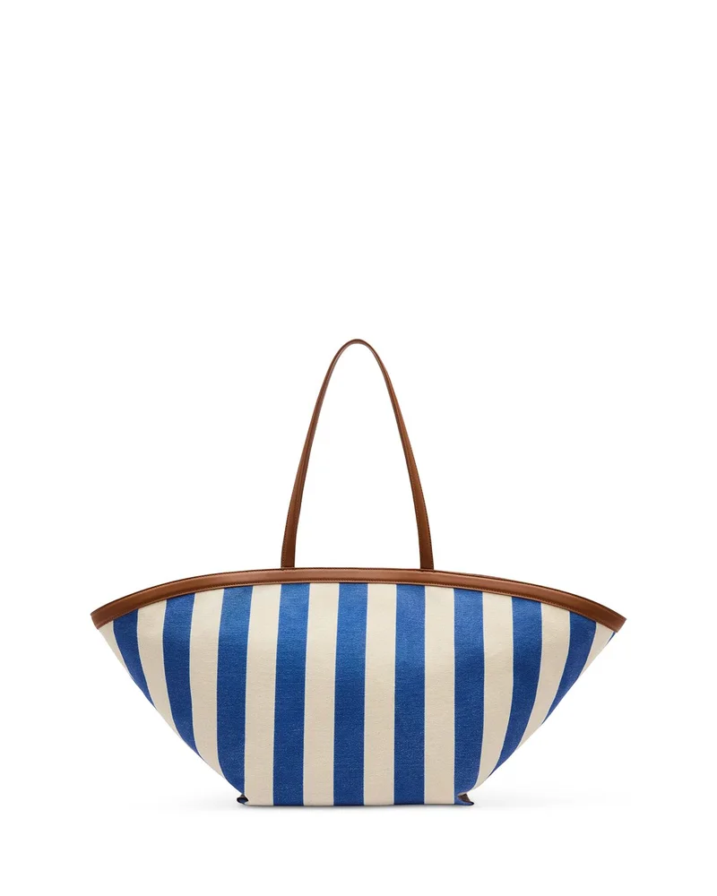 Lucia Large Striped Canvas Tote