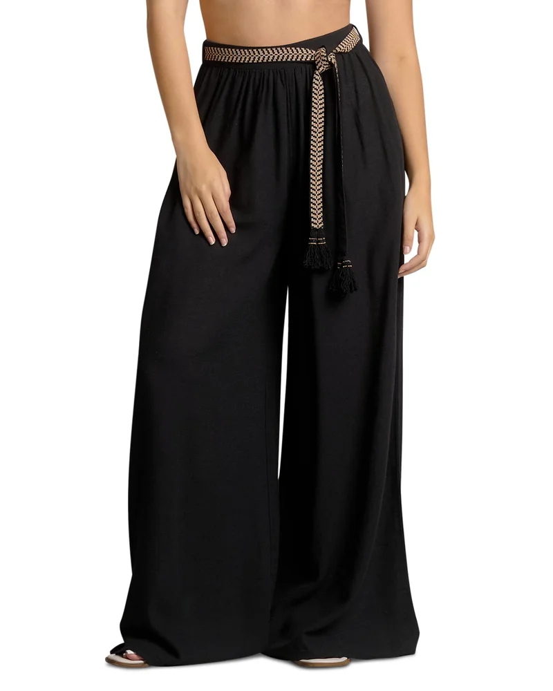 Belted Wide Leg Pants