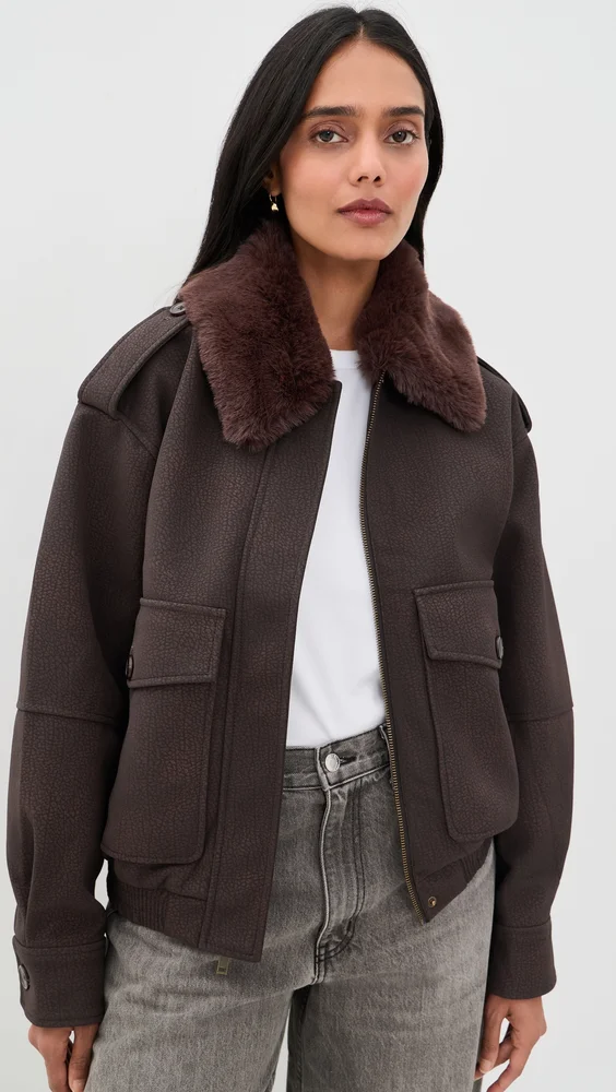 The Better Than Leather Faux Leather Bomber Jacket