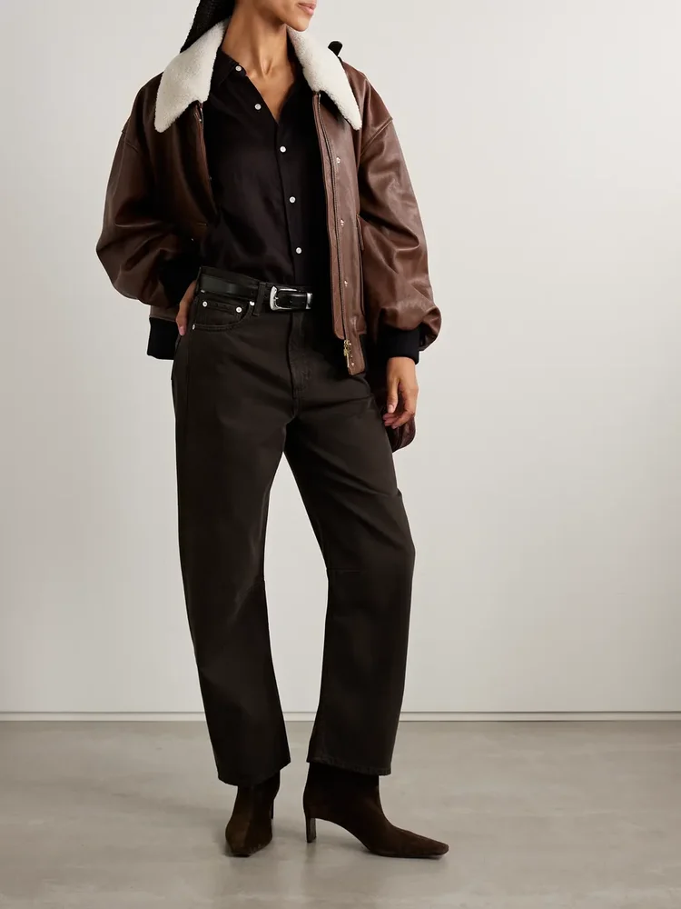 Miro mid-rise barrel-leg jeans