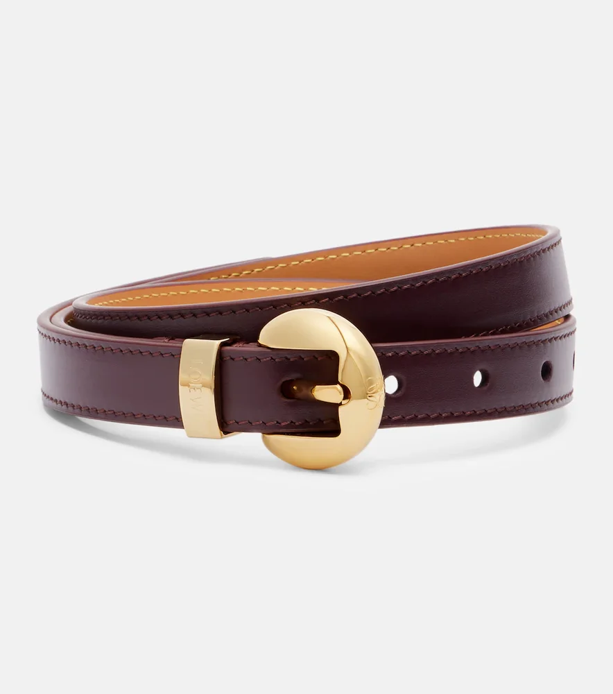 Pebble leather belt