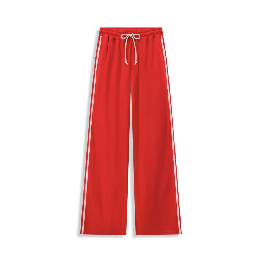 Fleece Straight Leg Pant with Side Stripe