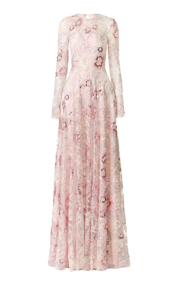 Floral Beaded Gown