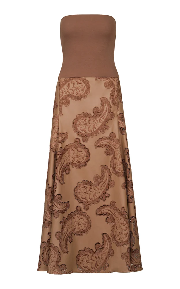 The Quiet Bloom Asymmetric Maxi Dress