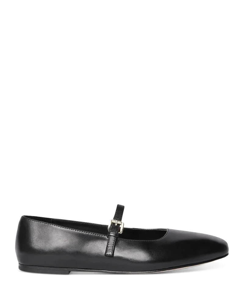 Leather Mary Jane Ballet Flats