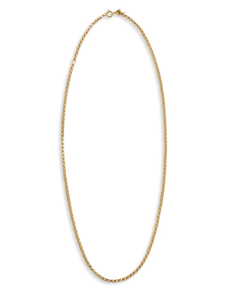 14K Yellow Gold Belcher Link Chain Necklace, 17.7-19.7"