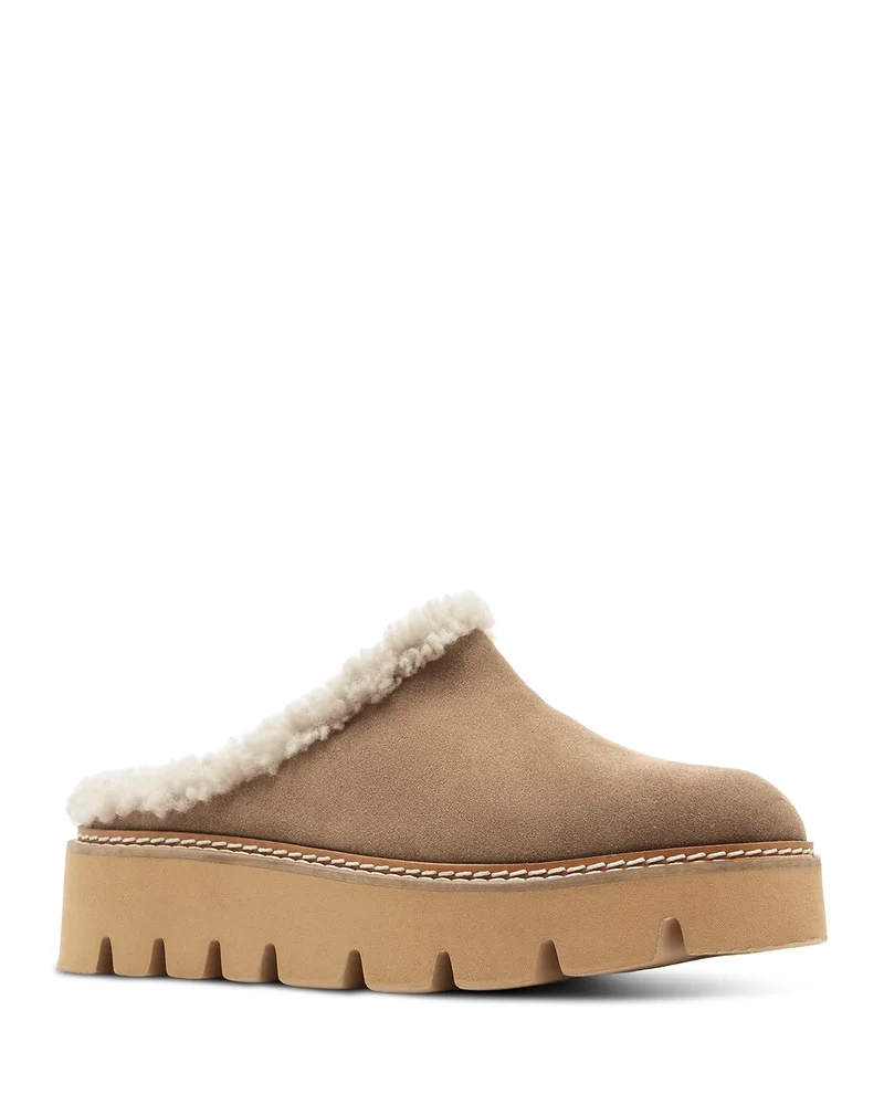 Era Suede & Shearling Mules