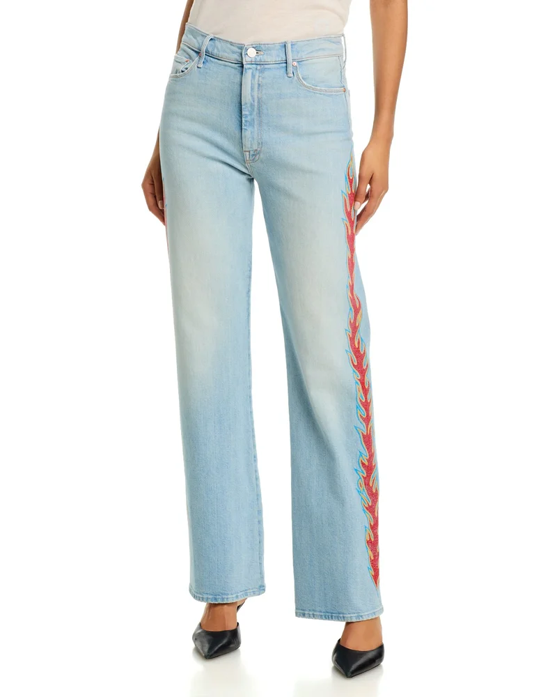 The Saloon Sneak High Rise Straight Jeans in Bum A Smoke