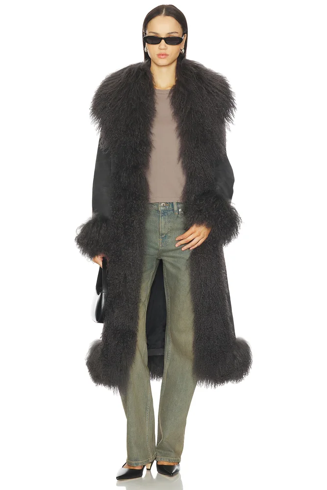 Dorothy Suede Maxi Coat