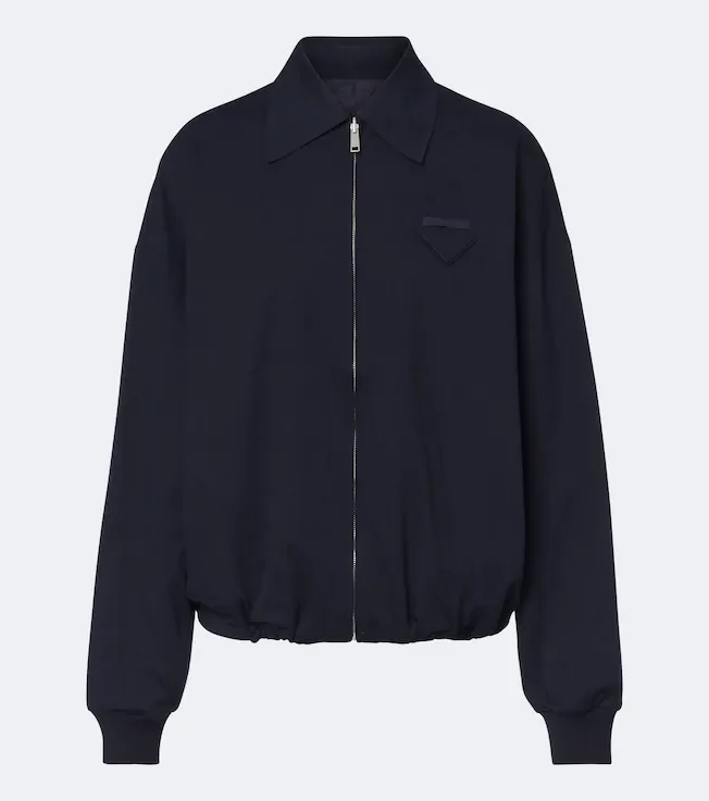 Reversible Re-Nylon and jersey blouson jacket