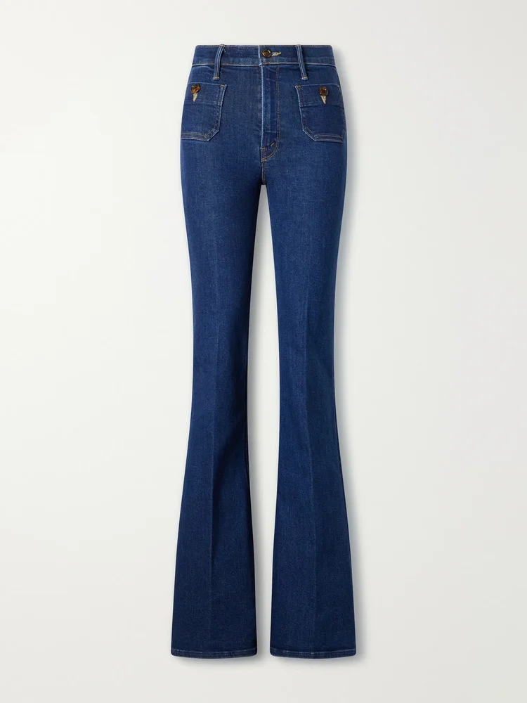 The Patch Pocket Doozy high-rise flared jeans