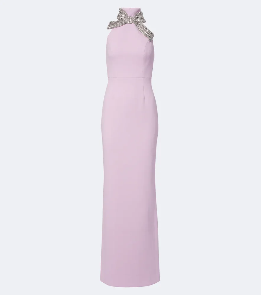 Yolanda embellished crêpe gown