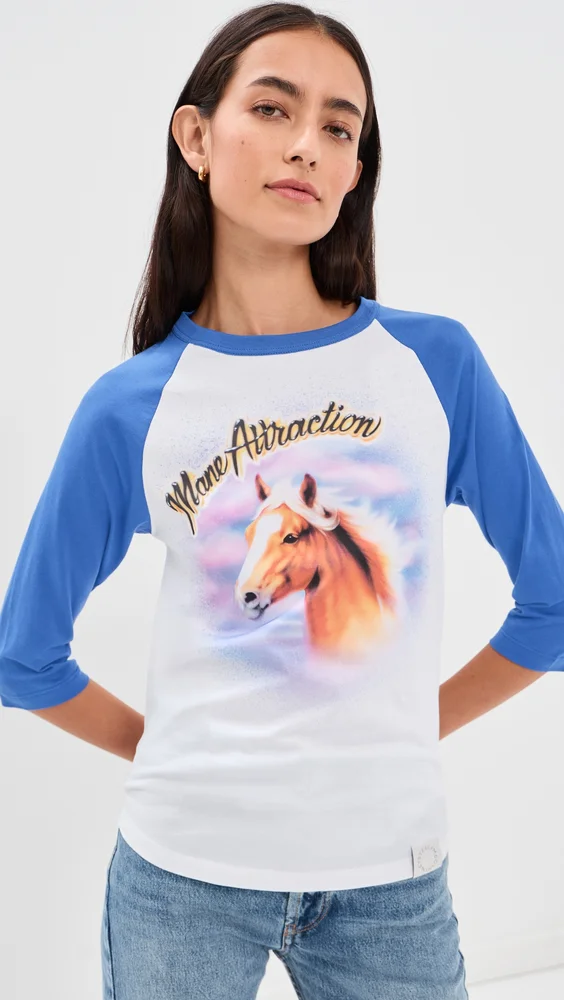 Airbrushed Horse Baseball T-Shirt