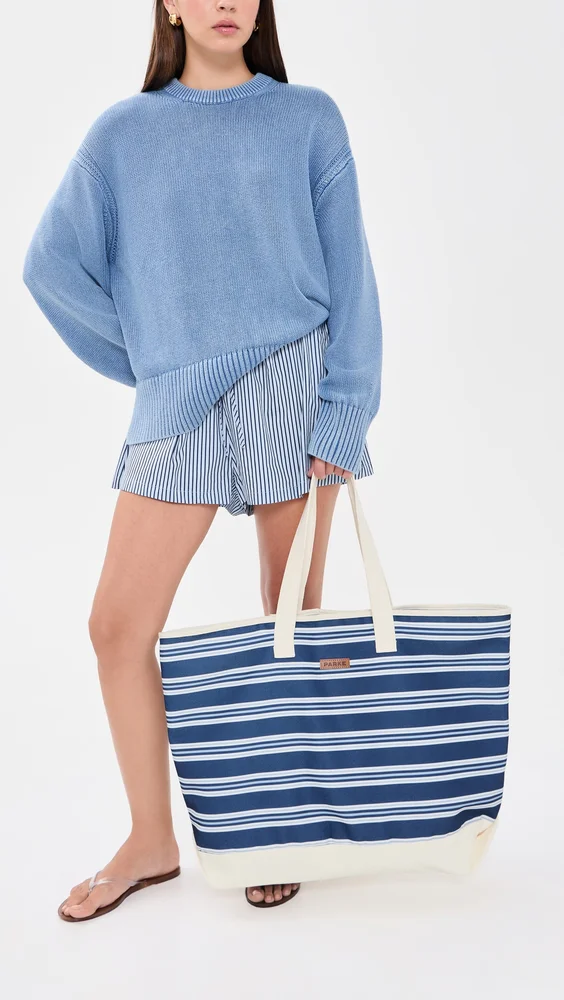 Oversized Striped Tote