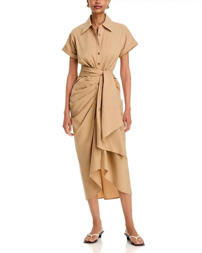 Tie Front Midi Shirt Dress, Exclusive