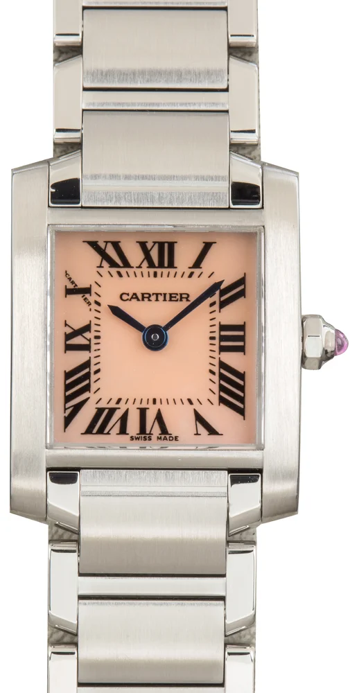 Pre-Owned Tank Francaise W51028Q3 Pink Mother-of-Pearl Dial