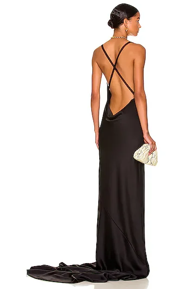 Cross Back Bias Gown