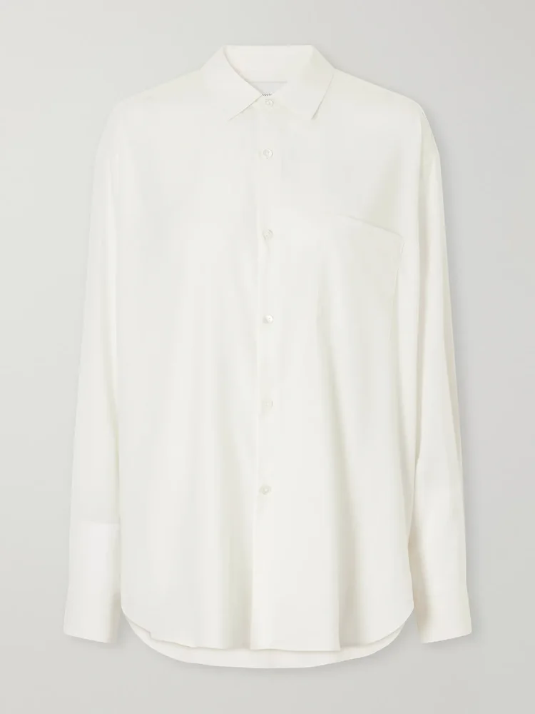Cotton and silk-blend shirt