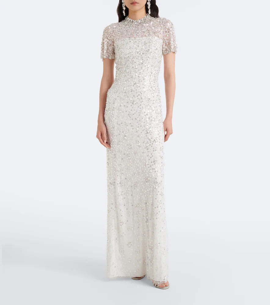 Orchid embellished gown