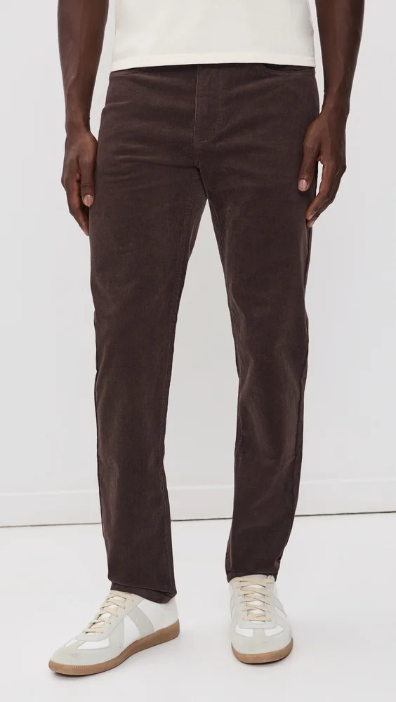 5 Pocket Flex Terry Corduroy Slim Straight Pants 32" (Dark Brown)