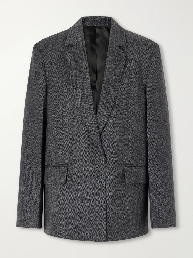 Herringbone wool blazer