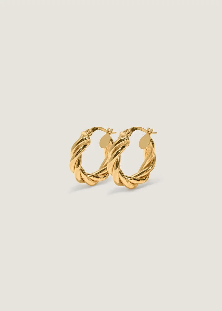 Petite Taylor Twist Hoop Earrings