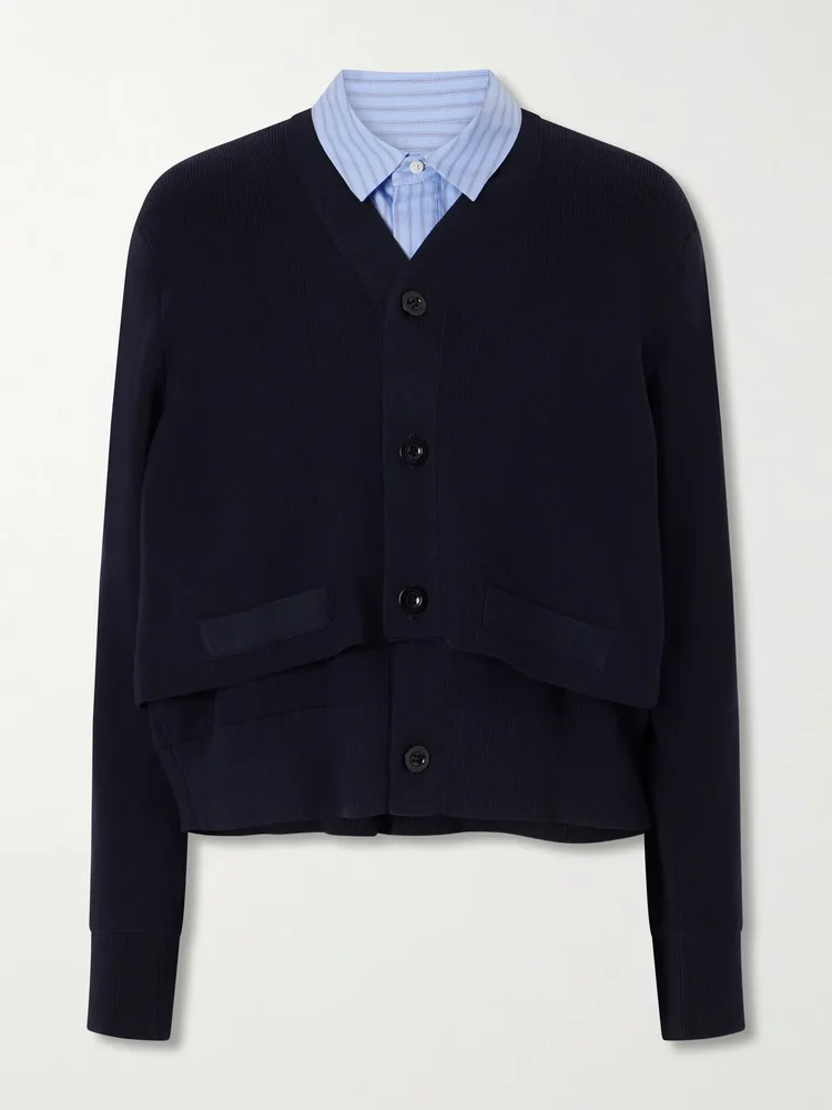 Cotton-poplin cardigan