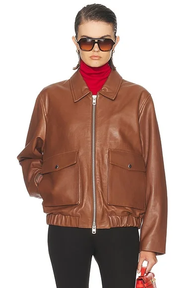Zip Front Bomber Jacket