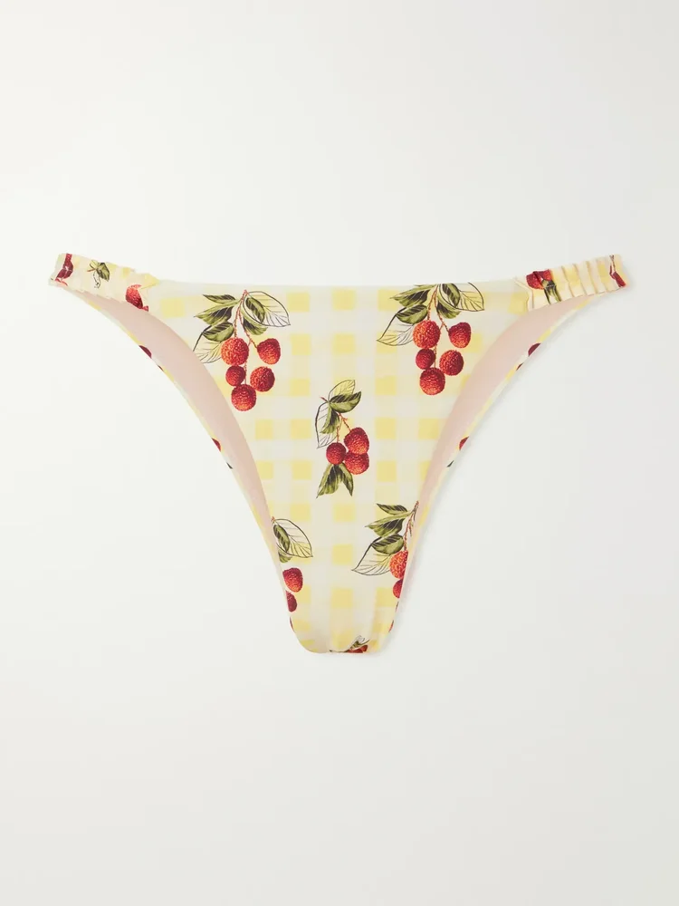 Vera Printed Checked Bikini Briefs