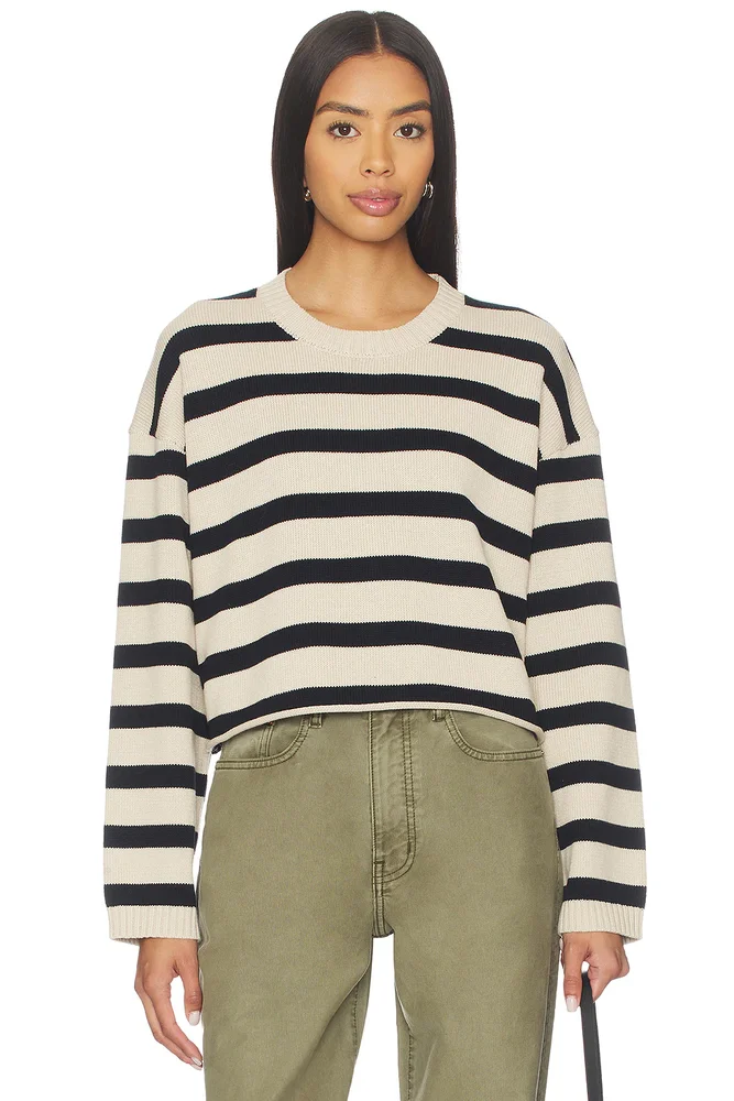Cropped Stripe Sweater