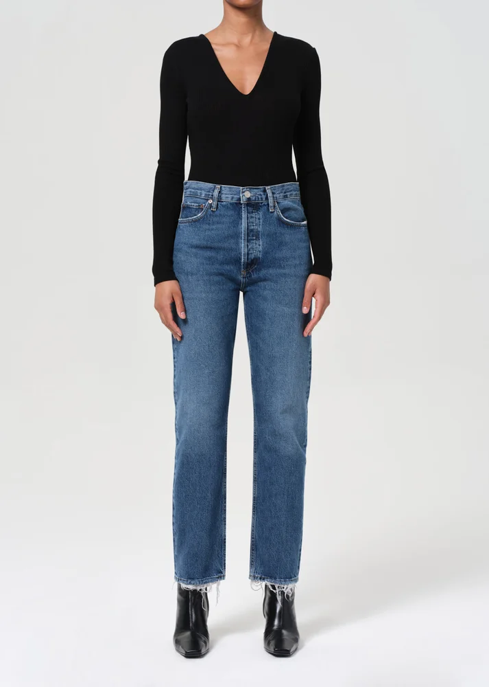 90's Pinch Waist High Rise Straight in Range