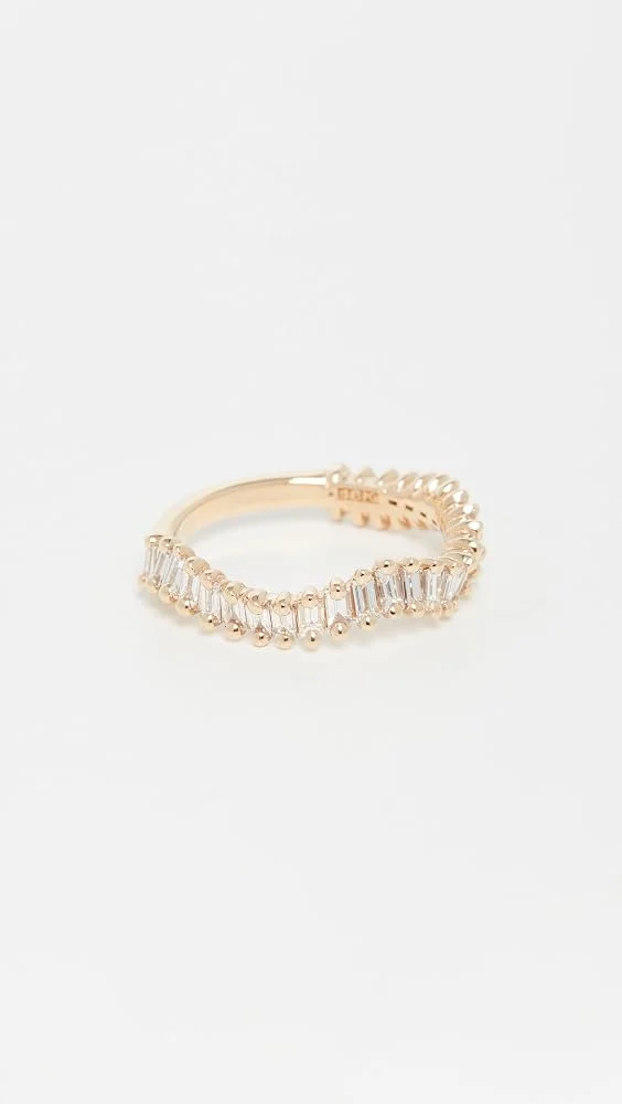 18k Yellow Gold Way Wave Ring
