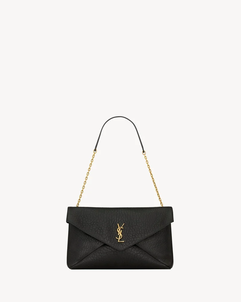 Cassandre Pouch on Chain in Lambskin (Black)