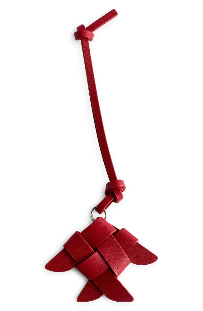 Woven Fish Leather Bag Charm