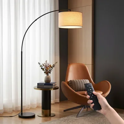 78.3" Arched Floor Lamp With Remote Control And Bulb Included