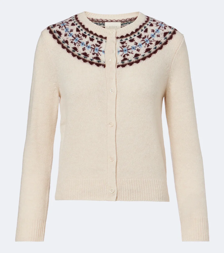 Olympe Fair Isle Cashmere Cardigan