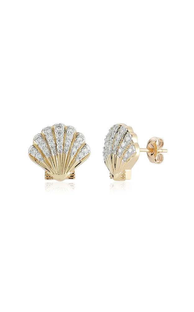 Diamond Venus Shell Studs