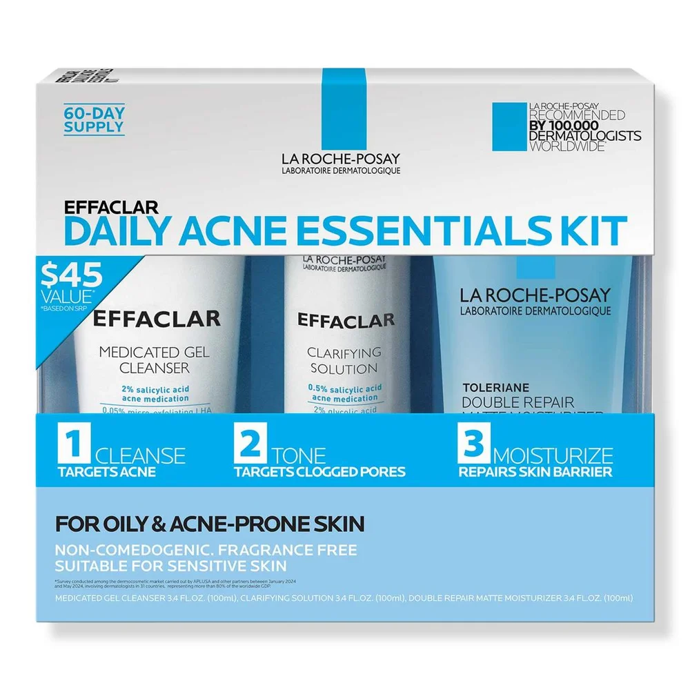 Effaclar Daily Acne Essentials Kit for Oily & Acne-Prone Skin