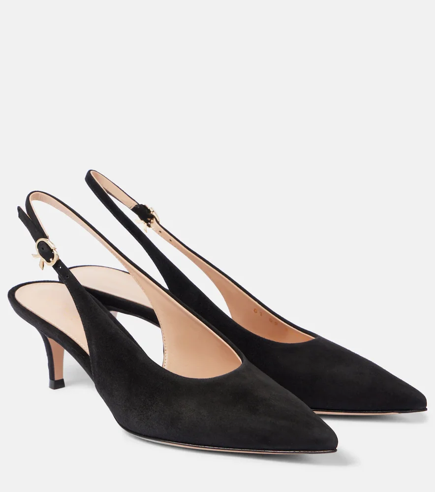 Robbie 55 suede slingback pumps