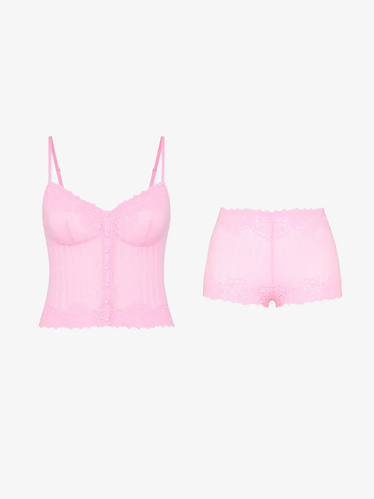 Pointelle Provocateur 2-Piece Boyshort Set