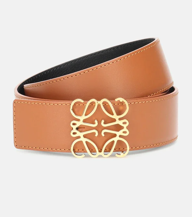 Anagram leather belt